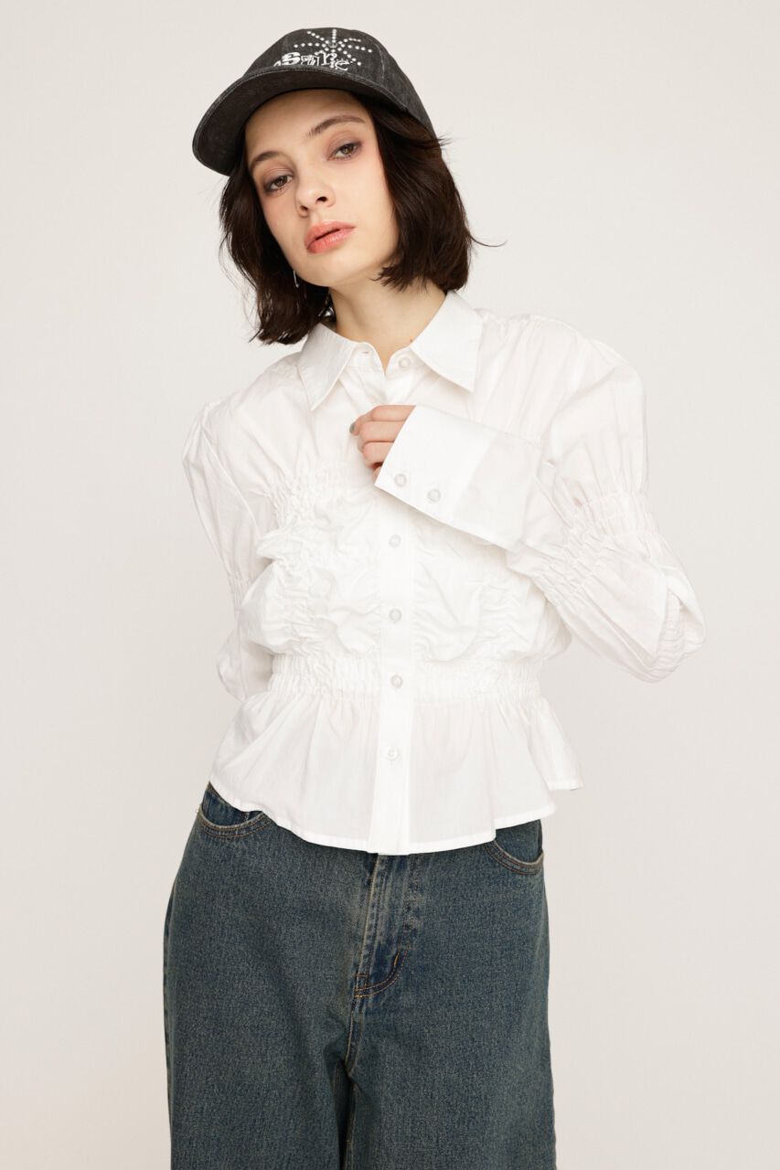 SLY「RANDOM SHIRRING トップス」|シャツ・ブラウス|