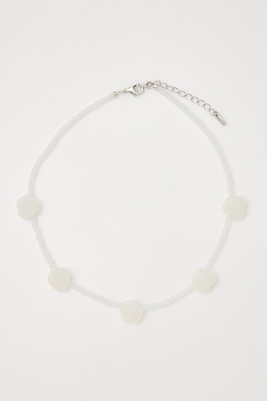 SLY「ROSE BEADS ネックレス」|ネックレス|WHT