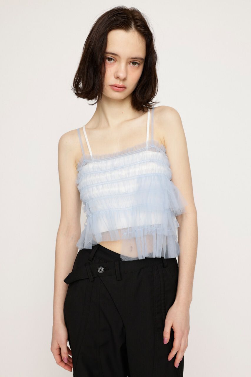 SLY「GATHER TULLE LACE SH 2P」|シャツ・ブラウス|