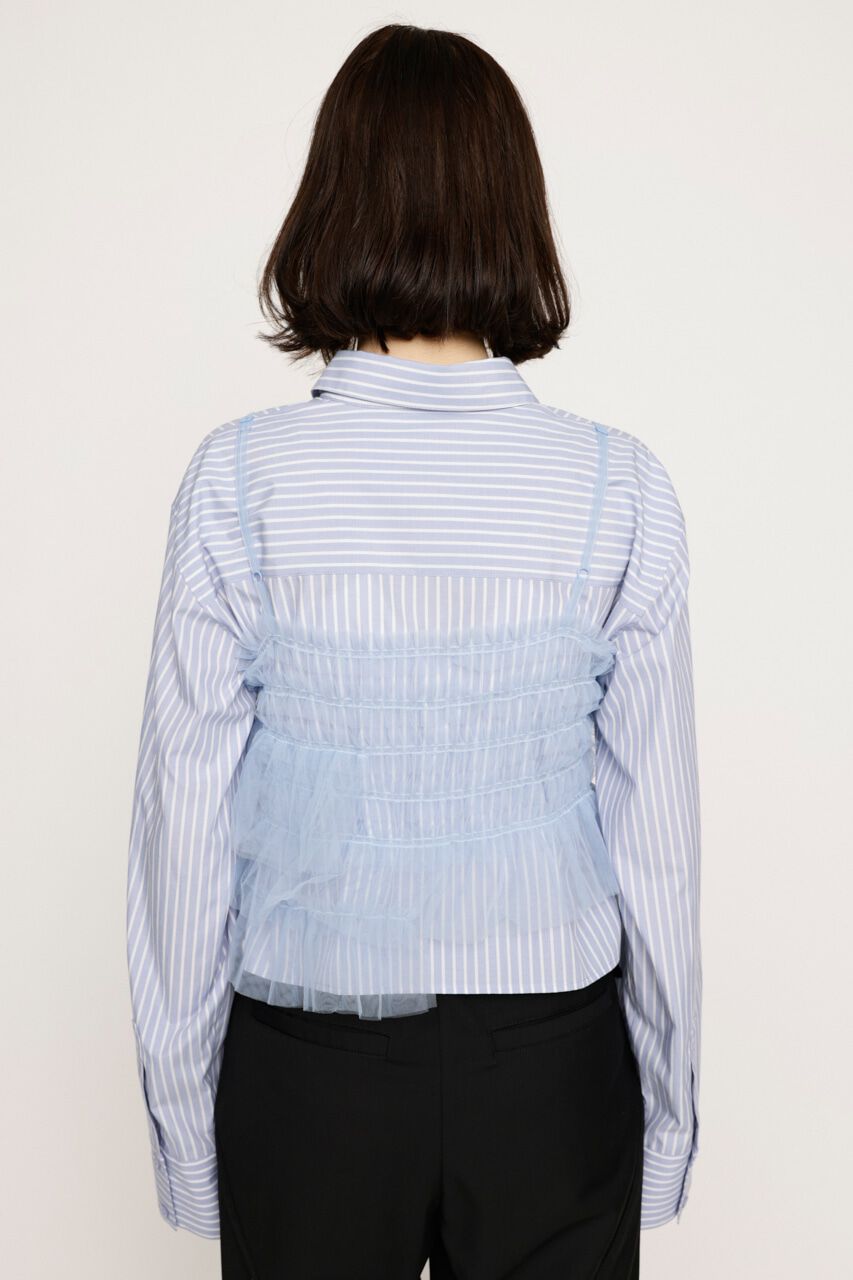 SLY「GATHER TULLE LACE SH 2P」|シャツ・ブラウス|