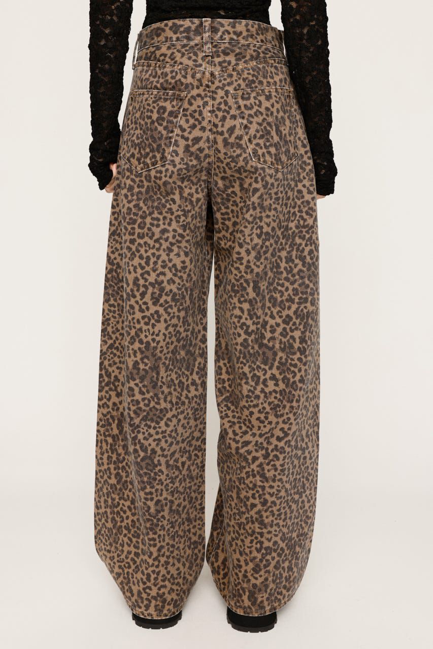 SLY「LEOPARD WIDE LEG PT-D」|デニム|