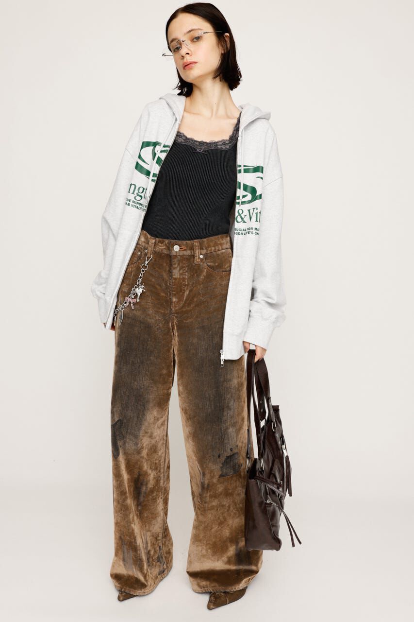 SLY「L／W VINTAGE FLOCKY DENIM パンツ」|デニム|