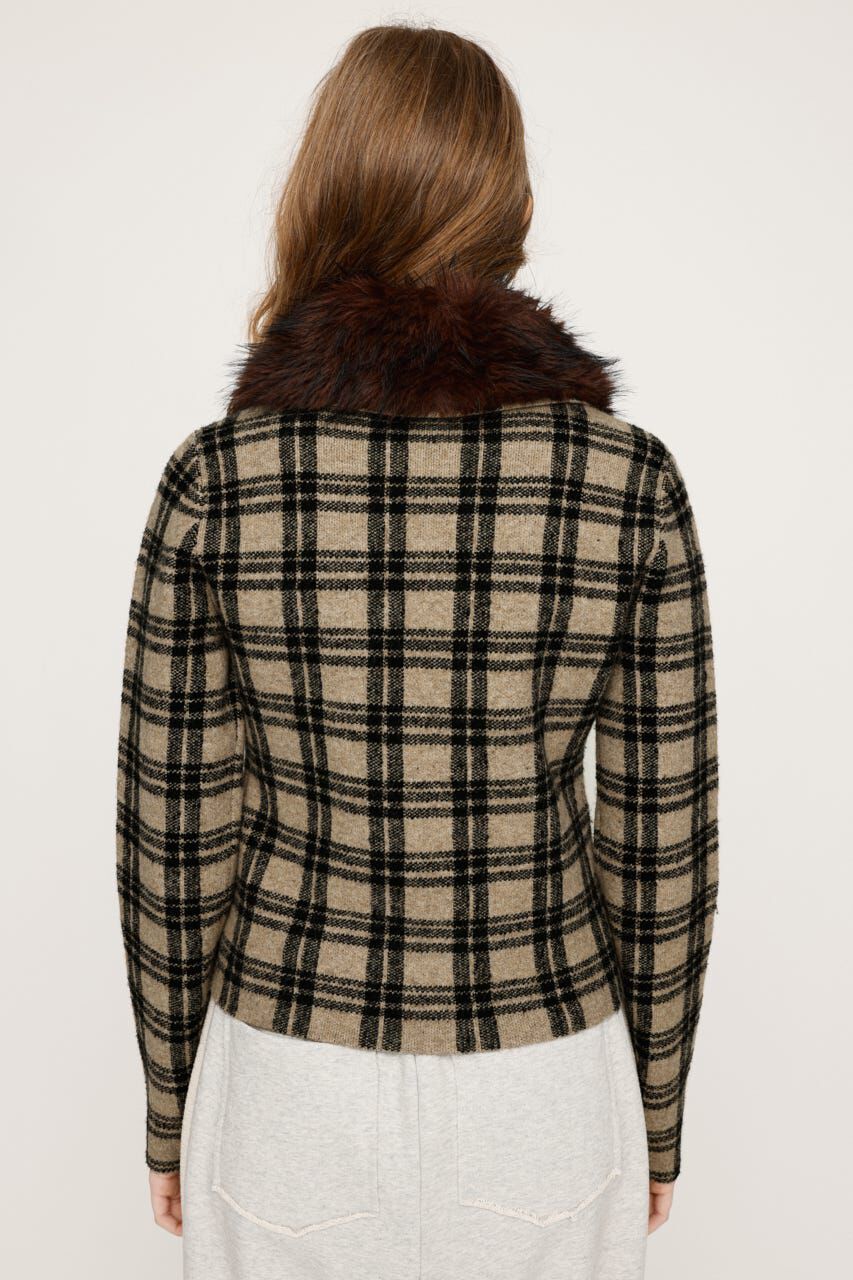 SLY「F／FUR COLLAR KNIT トップス」|その他|