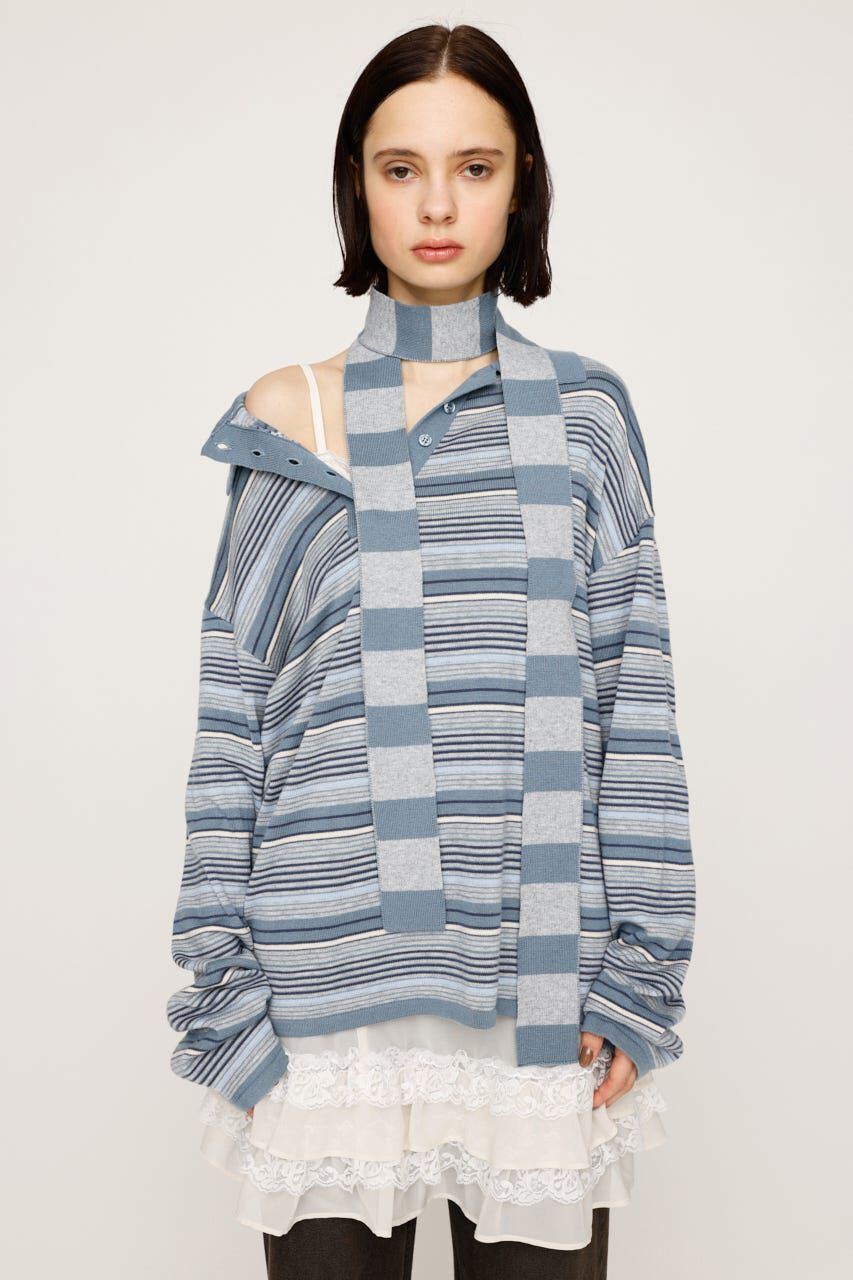 SLY「HG KNIT ASYMMETRY トップス」|ニット・セーター|