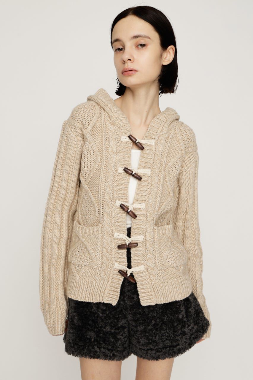 SLY「TOGGLE BUTTON CABLE KNIT カーディガン」|カーディガン|
