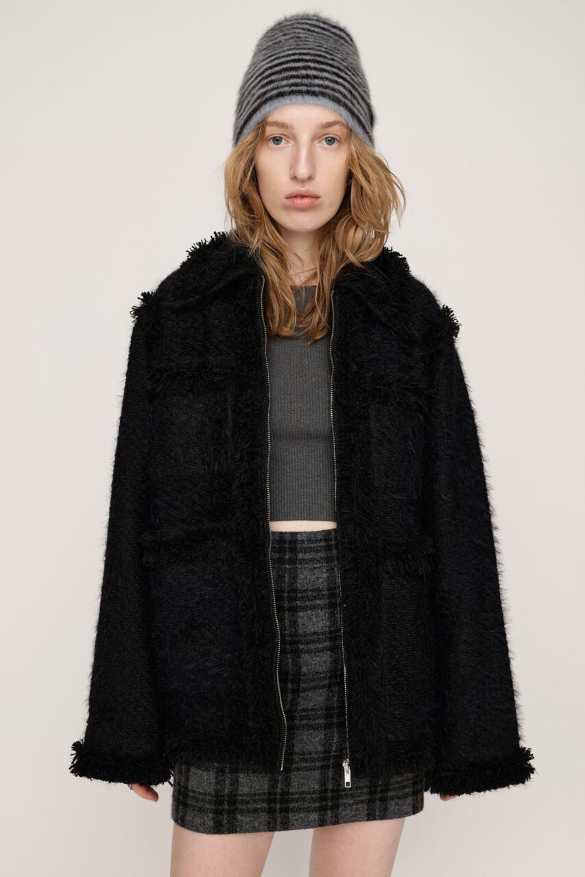 SLY「FLUFFY TWEED ジャケット」|その他|BLK