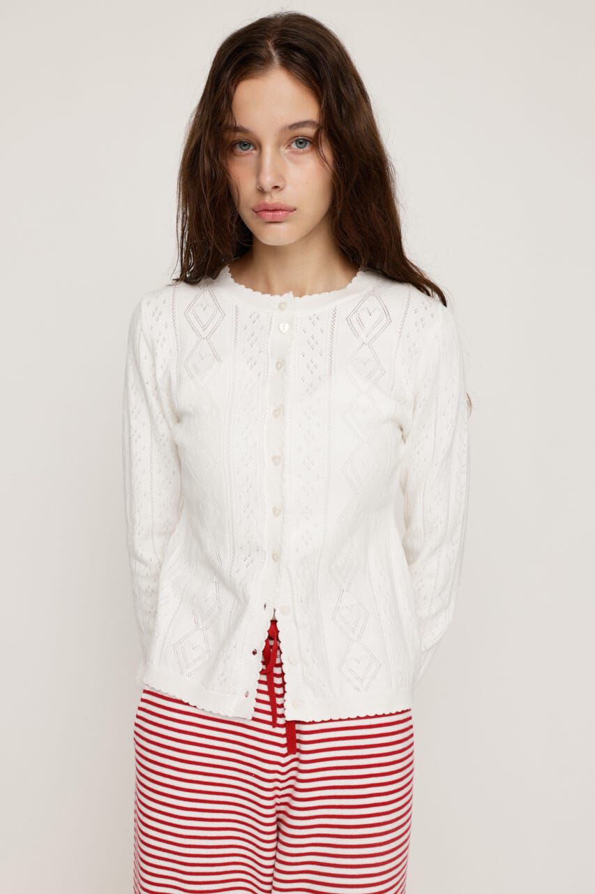 SLY「HEART CROCHET KNIT トップス」|ニット・セーター|IVOY3