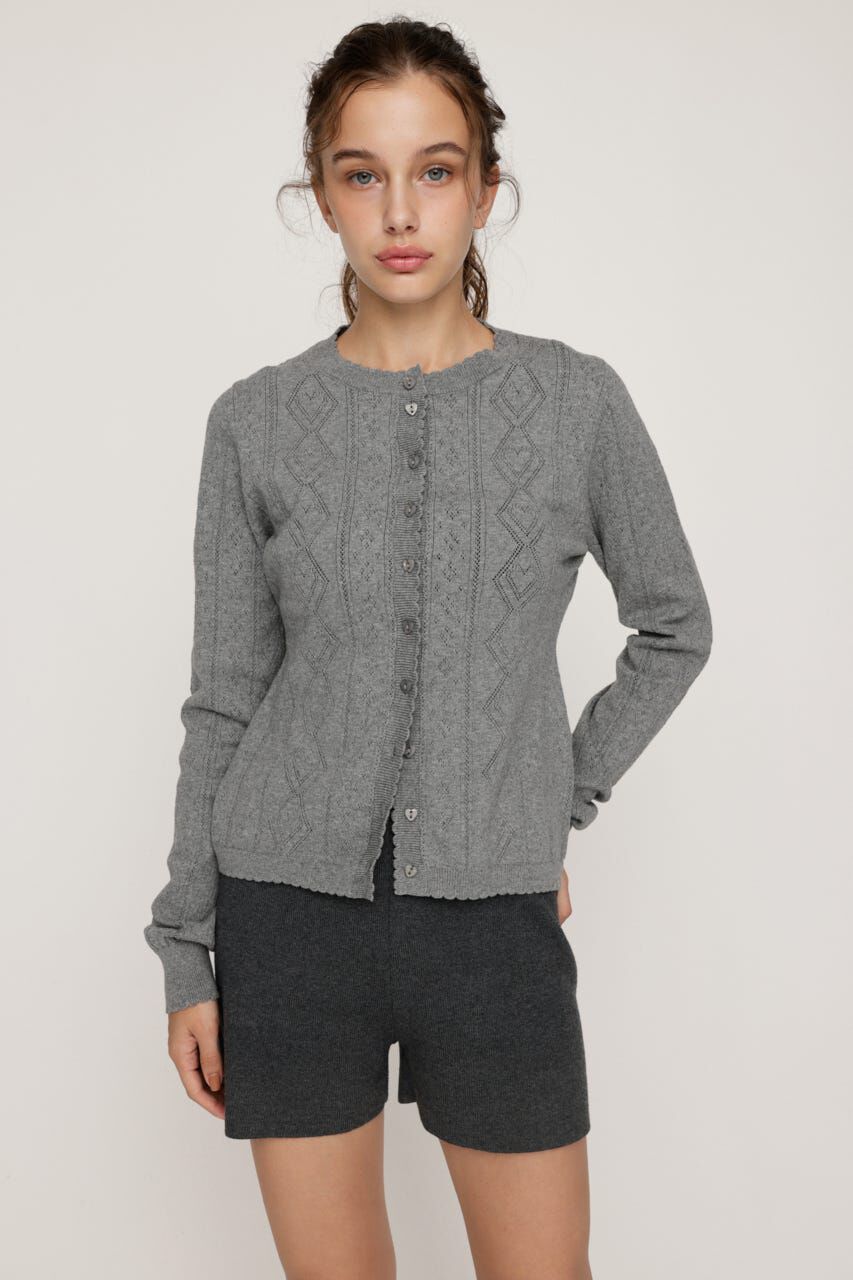 SLY「HEART CROCHET KNIT トップス」|ニット・セーター|