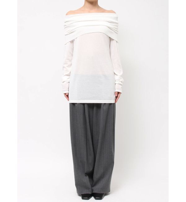 ELENDEEK「SHEER KNIT OFF SHOULDER」|ニット・セーター|