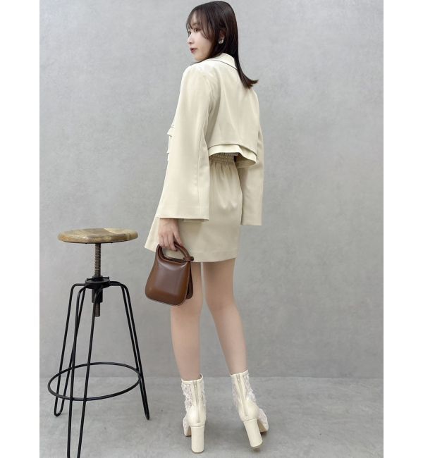 dazzlin「【セットアップ対応】レイヤードライクショートジャケット」|テーラードジャケット|