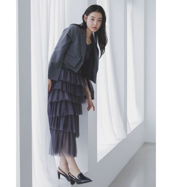 dazzlin「【セットアップ対応】レイヤードライクショートジャケット」|テーラードジャケット|