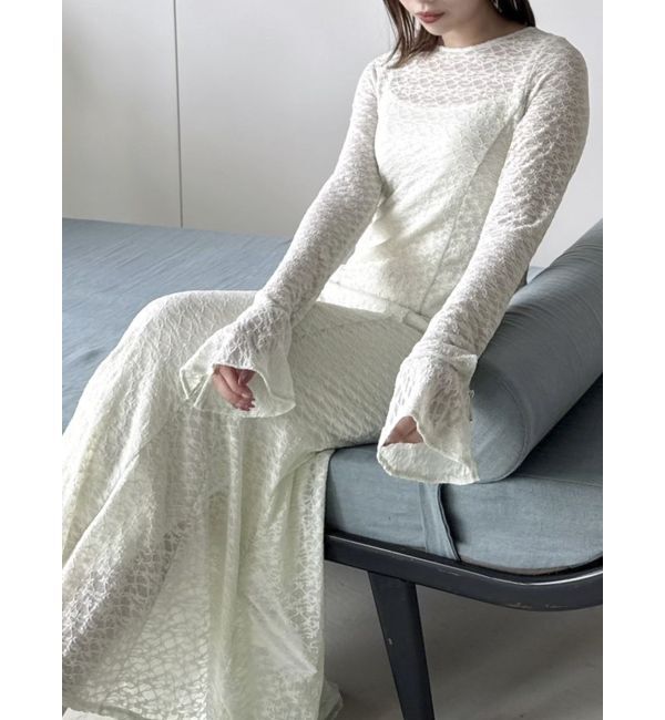 dazzlin「バックリボンレースワンピース」|ワンピース|グリーン