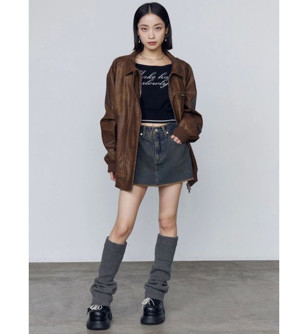 EMODA「フロントロゴクロップニット」|ニット・セーター|