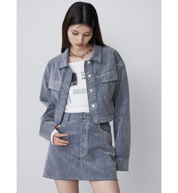 MURUA「フロッキーデニムジャケット【セット販売対象】」|デニムジャケット|