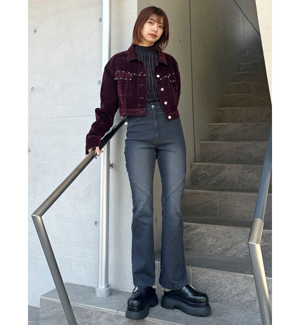 MURUA「フロッキーデニムジャケット【セット販売対象】」|デニムジャケット|