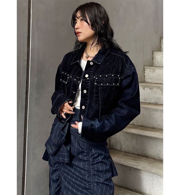 MURUA「フロッキーデニムジャケット【セット販売対象】」|デニムジャケット|