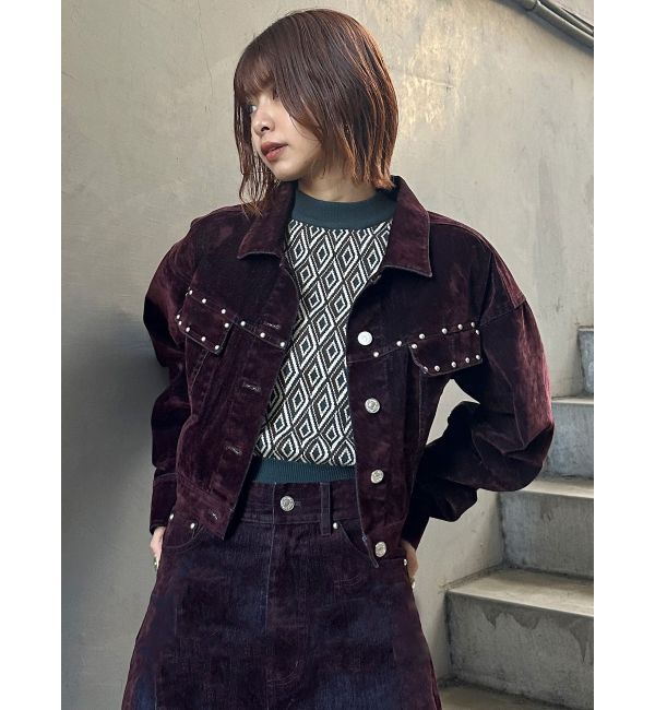 MURUA「フロッキーデニムジャケット【セット販売対象】」|デニムジャケット|