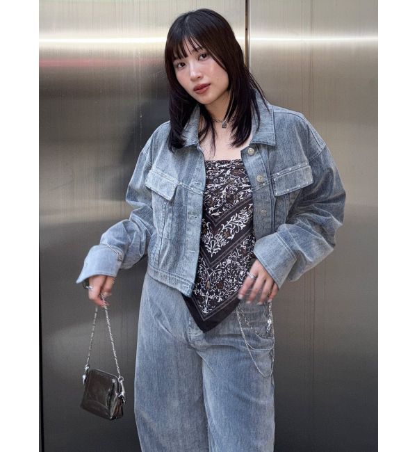 MURUA「フロッキーデニムジャケット【セット販売対象】」|デニムジャケット|