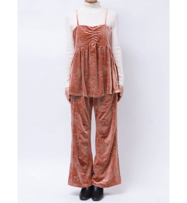 Ungrid「ベロア刺繍デザインキャミ」|キャミソール|