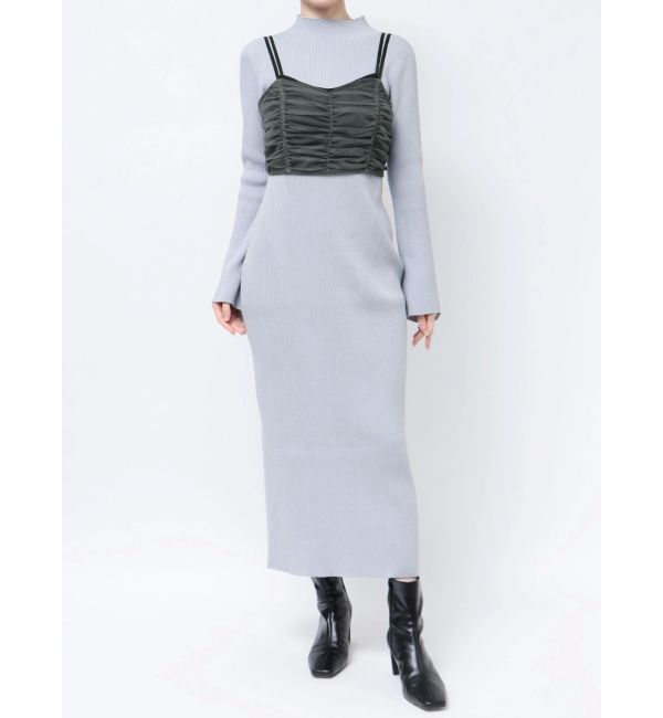 LAGUNAMOON「チュールビスチェセットニットワンピース」|ワンピース|