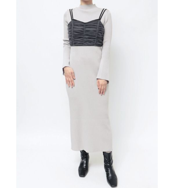 LAGUNAMOON「チュールビスチェセットニットワンピース」|ワンピース|