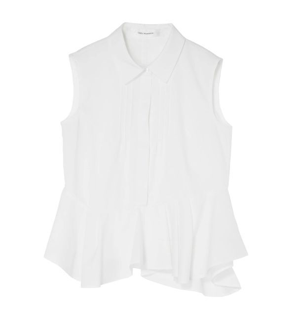 LAGUNAMOON「ノースリーブタックペプラムシャツ」|シャツ・ブラウス|