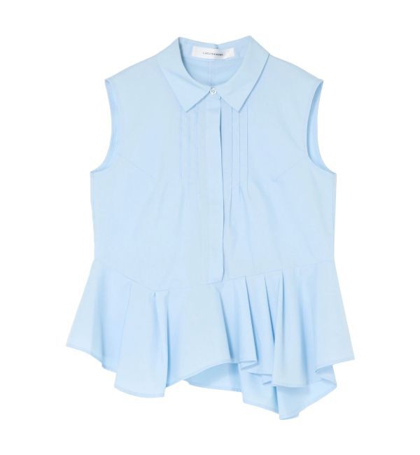 LAGUNAMOON「ノースリーブタックペプラムシャツ」|シャツ・ブラウス|