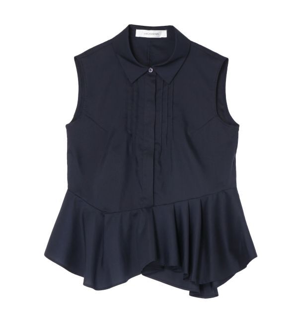 LAGUNAMOON「ノースリーブタックペプラムシャツ」|シャツ・ブラウス|