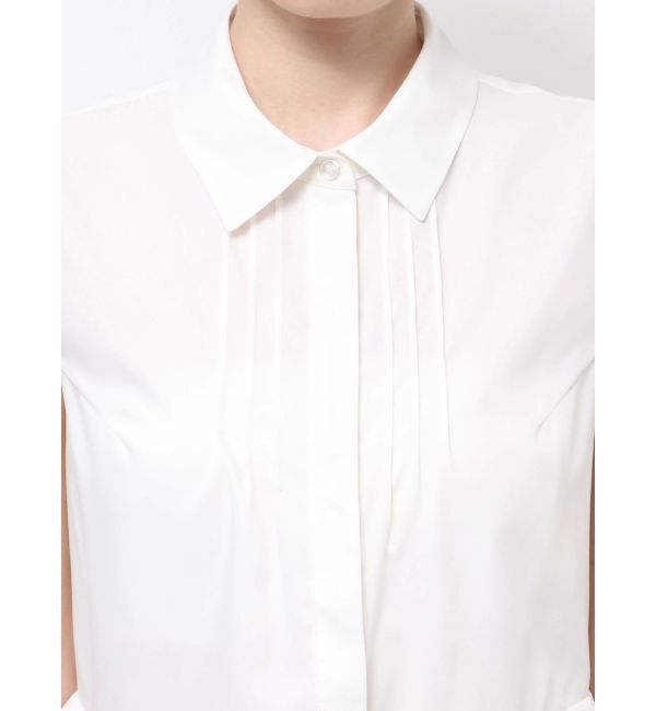 LAGUNAMOON「ノースリーブタックペプラムシャツ」|シャツ・ブラウス|