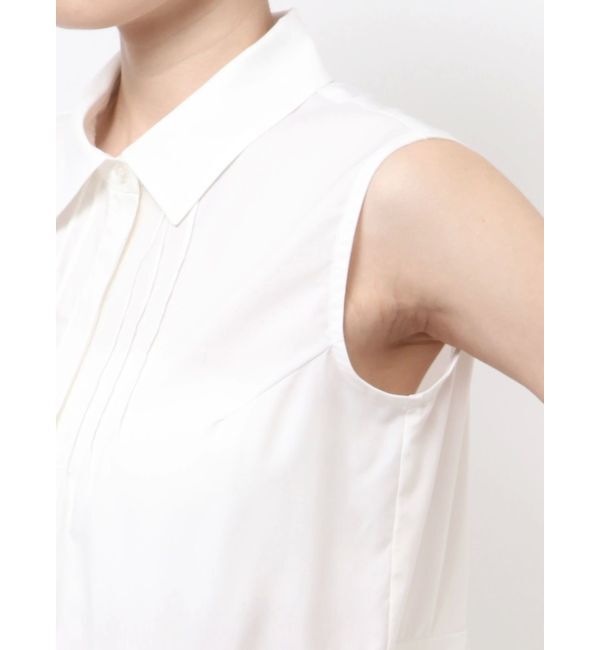 LAGUNAMOON「ノースリーブタックペプラムシャツ」|シャツ・ブラウス|