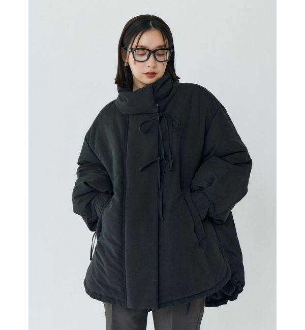 LAGUNAMOON「ストリングディティールミドルダウン」|ダウン|ブラック