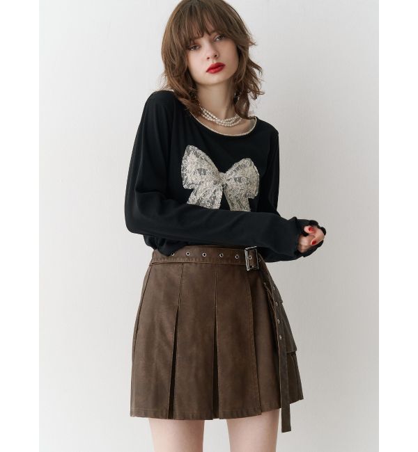 jouetie「レースリボンモチーフトップス」|Tシャツ・カットソー|