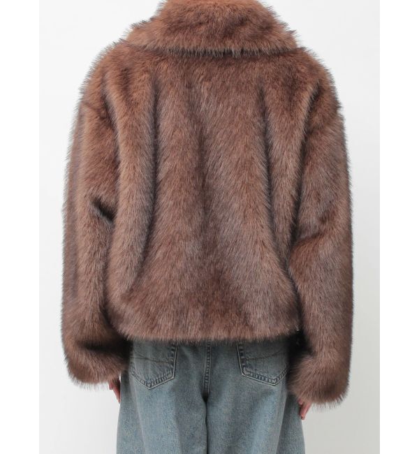 jouetie「【WEB限定】ベルトミドルファーコート」|ブルゾン・スタジャン|