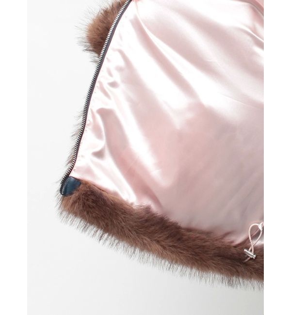 jouetie「【WEB限定】ベルトミドルファーコート」|ブルゾン・スタジャン|