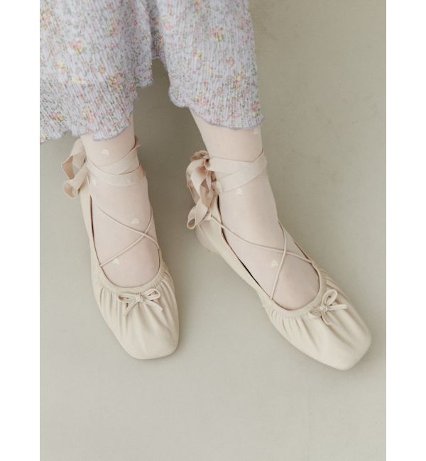 merry jenny「クロスリボンバレエシューズ」|バレエシューズ|