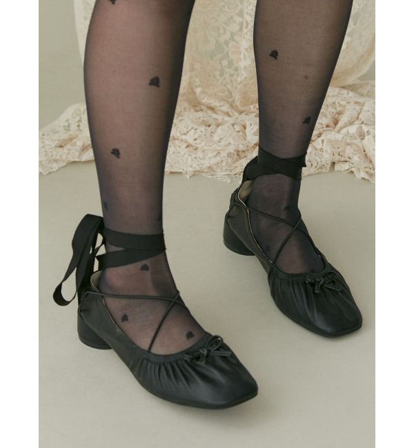 merry jenny「クロスリボンバレエシューズ」|バレエシューズ|