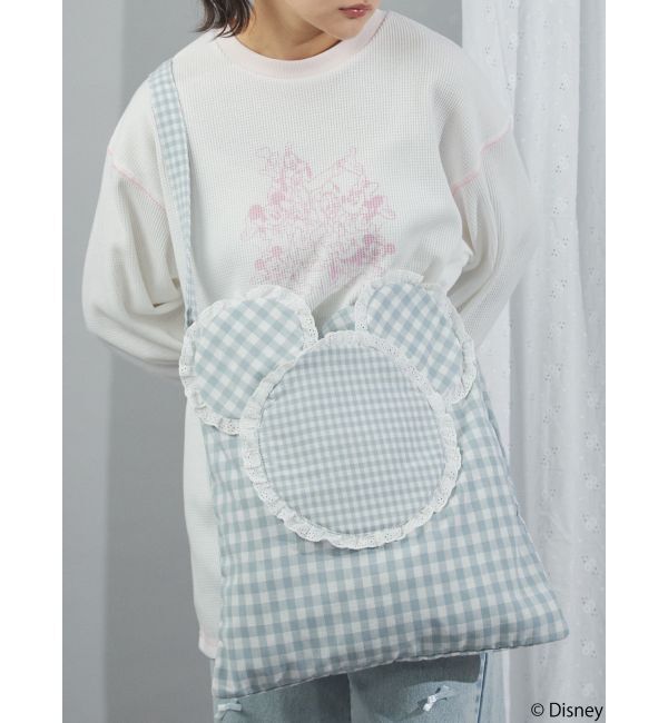 merry jenny「MICKEY / フリルギンガムトート」|トートバッグ|