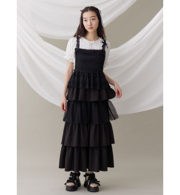 merry jenny「リボンレースペプラムビスチェ」|シャツ・ブラウス|