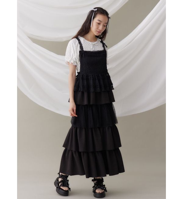 merry jenny「リボンレースペプラムビスチェ」|シャツ・ブラウス|