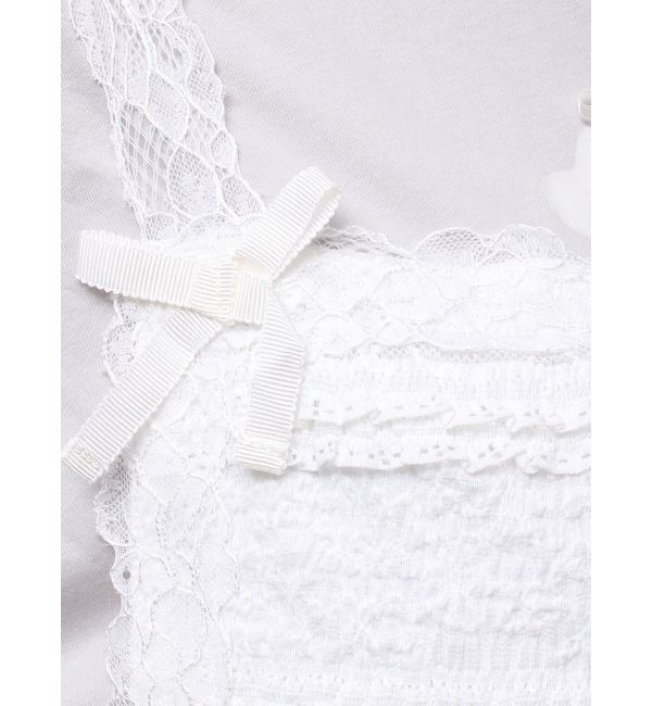 merry jenny「リボンレースペプラムビスチェ」|シャツ・ブラウス|