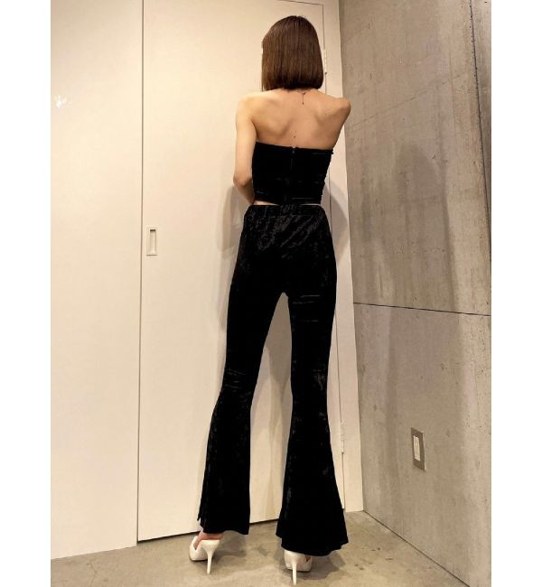 GYDA「【SETUP着用可】ベロアベアビスチェ」|チューブトップ|