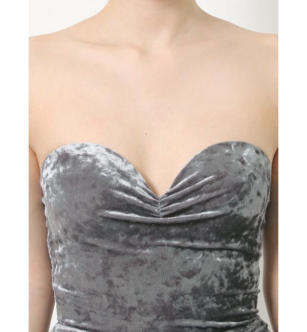 GYDA「【SETUP着用可】ベロアベアビスチェ」|チューブトップ|