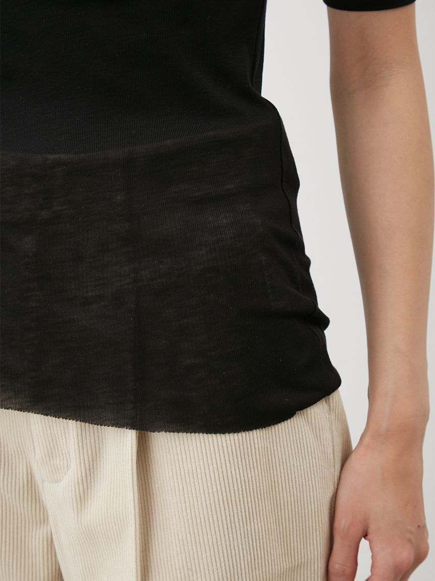 Mila Owen「ボートネック後ろあきハーフスリーブT」|Tシャツ・カットソー|