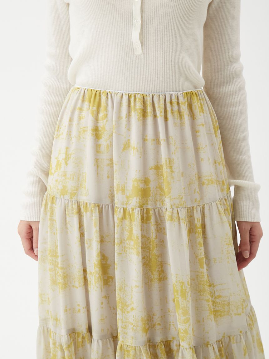 Mila Owen「ティアードアンティークプリントスカート」|スカート|