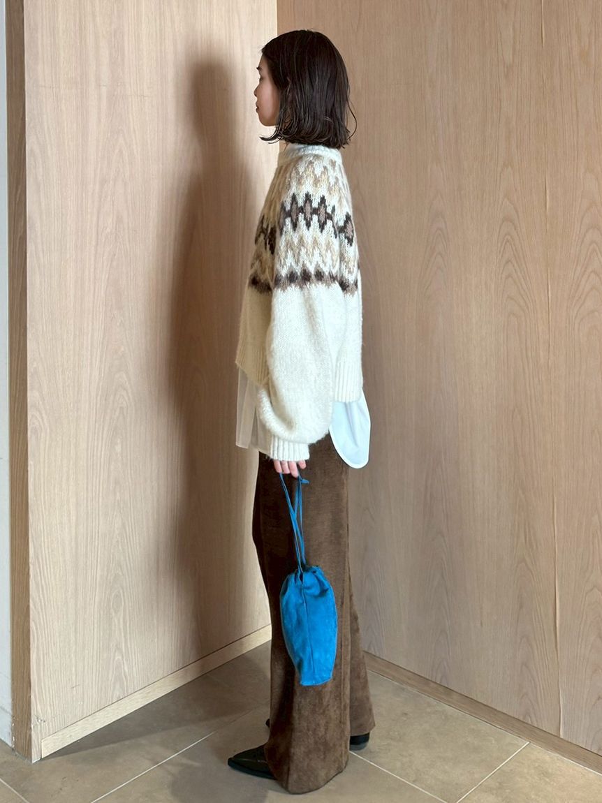 Mila Owen「アルパカシャギーノルディックラメニット」|ニット・セーター|