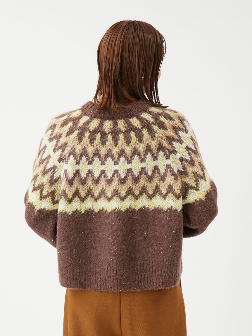 Mila Owen「アルパカシャギーノルディックラメニット」|ニット・セーター|