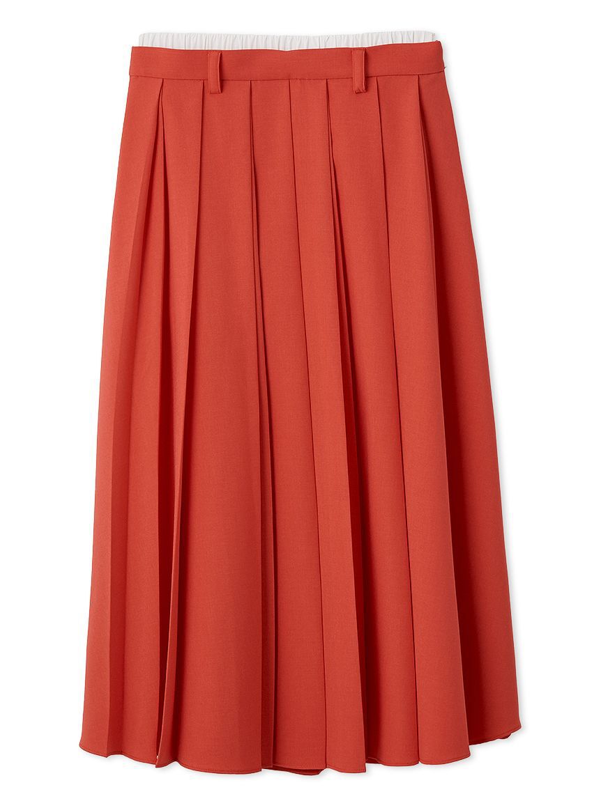 Mila Owen「ダブルウエストランダムプリーツスカート」|スカート|RED