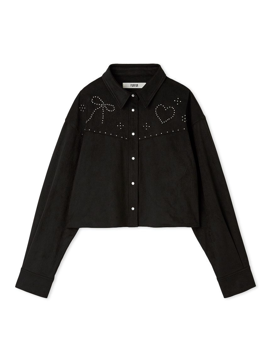 FURFUR「スタッズデザインシャツジャケット」|シャツ・ブラウス|BLK