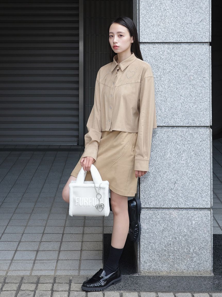 FURFUR「スタッズデザインシャツジャケット」|シャツ・ブラウス|