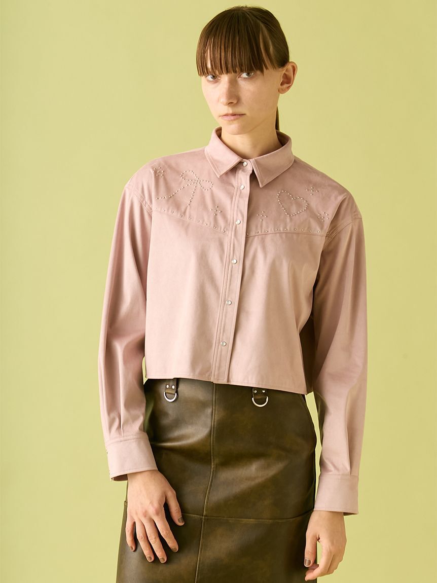 FURFUR「スタッズデザインシャツジャケット」|シャツ・ブラウス|